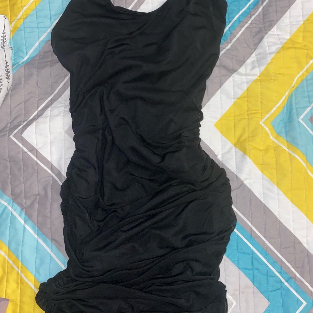 Black Midi dress Cross straps on the back